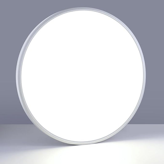 LightingWill 24 Inch LED Flush Mount Ceiling Light Fixture, 6000K Cool White, 5600LM, 45W, Flat Modern Round Lighting Fixture, 400W Equivalent White Ceiling Lamp for Kitchens, Bedrooms.etc.