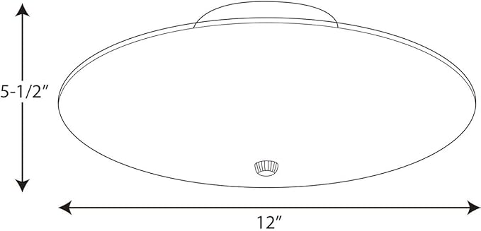 Progress Lighting 12" Round Glass 2-Light Close-to-Ceiling, Indoor, P4609-30, White