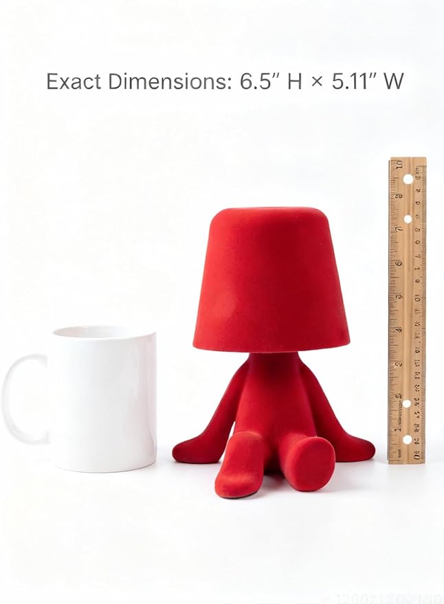 Bedside Touch Control Table Lamp, Golden Decor Thinker Statue LED Table Lamp with USB Port, 3 Way Dimmable Modern Night Light Nightstand Lamp for Home Living Room Office Shelf Decor (Red-E)
