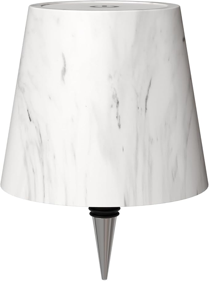 Wireless Bottle Lamp, Wine Bottle Lights with 3 Color Temperature, Rechargeable Stepless Dimming LED Bottle Lights for Liquor Bottles, Wireless Lamp for Bedroom Restaurant Bar-Marble Color