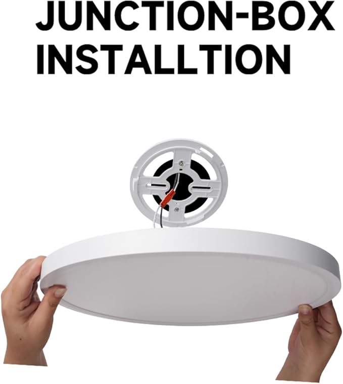 15 Inch LED Ceiling Light - Dimmable 2700-5000K 5CCT Selectable, 32W 3800LM, Round Flat Panel Low Profile Light Fixtures for Hallway, Kitchen, Bedroom, Laundry, 15 Inch 2Pack White