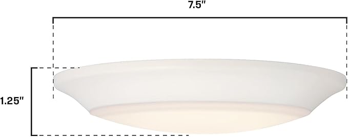 Westinghouse 6134000 Makira Traditional One-Light, 7.5 Inch 16 Watt Dimmable LED Indoor/Outdoor Surface Mount Fixture with Color Temperature Selection, White Finish, Frosted Acrylic Shade