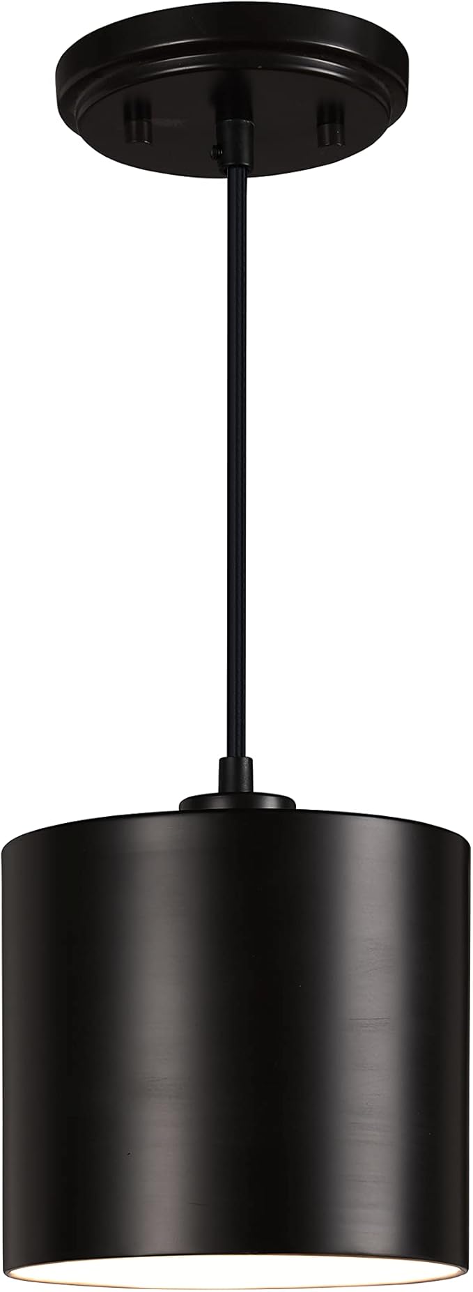 Aspen Creative 61134-11, One-Light Hanging Mini Pendant Ceiling Light, Transitional Design in Oil Rubbed Bronze Finish, 7" Wide