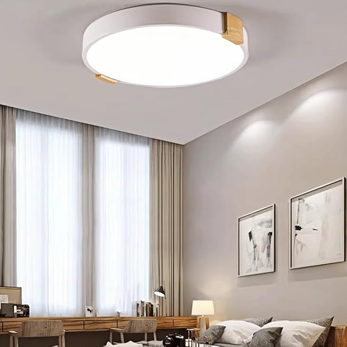 Nordic LED Ceiling Lamp, Minimalist Living Room Close To Ceiling Light Fixtures, Flat Modern Round Saving Ceiling Lights, Ultra -thin Design Macaron Ceiling Lighting, For Kitchen Island Offi