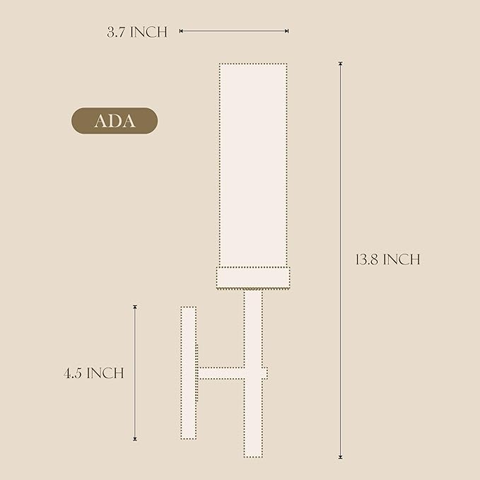 Wall Sconces Set of 2 (with 2 Bulbs), Modern Bathroom Wall Sconces Lighting with Thickened Glass, Hardwired Wall Mount Light Fixtures for Bathroom, Bedroom, Hallway, Living Room(Gold)