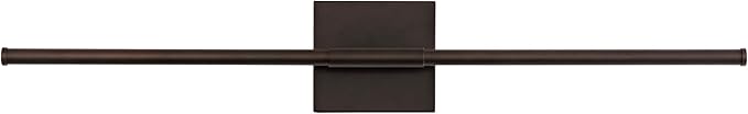 JONATHAN Y 28" Oil Rubbed Bronze Modern Dimmable Integrated LED Wall Sconce, Metal Vanity Light for Bathroom Mirror Bedroom Hallway, Sleek Hardwired Wall Lamp Fixture, 3000K (JYL7022D)
