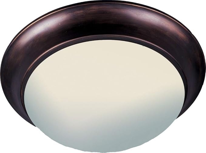 Maxim Lighting Essentials 3-Light Flush Mount | Rubbed Bronze Finish | Transitional Flush Mount | Ideal for Bedrooms, Hallways & Entryways | 5852FTOI