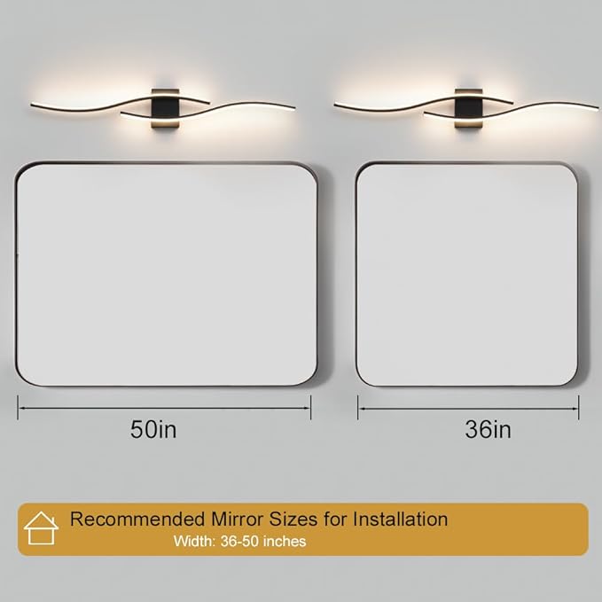 Daunton Black Vanity Lights Fixtures Over Mirror, Modern LED Bathroom Light Fixture with Remote Control, 3CCT Dimmable Bathroom Vanity Light 40.5 inch Wall Sconce Lighting for Bedroom, Living Room