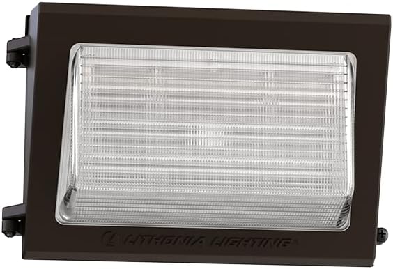 Lithonia Lighting 13" LED Wall Pack Outdoor Light Fixture, 3-Way Selectable CCT 3000K/4000K/5000K, Adjustable Lumens, Dusk to Dawn Photocell, UVOLT, Bronze (TWR1 LED ALO SWW2 UVOLT PE DDBTXD)