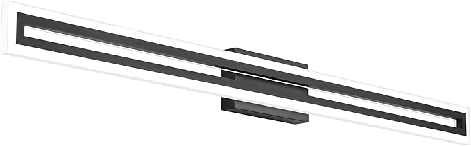 SOLFART Bathroom Light Over Mirror Bathroom Light Fixtures Vanity Lights Black Vanity Lights for Mirror Led Light Fixtures 6000K
