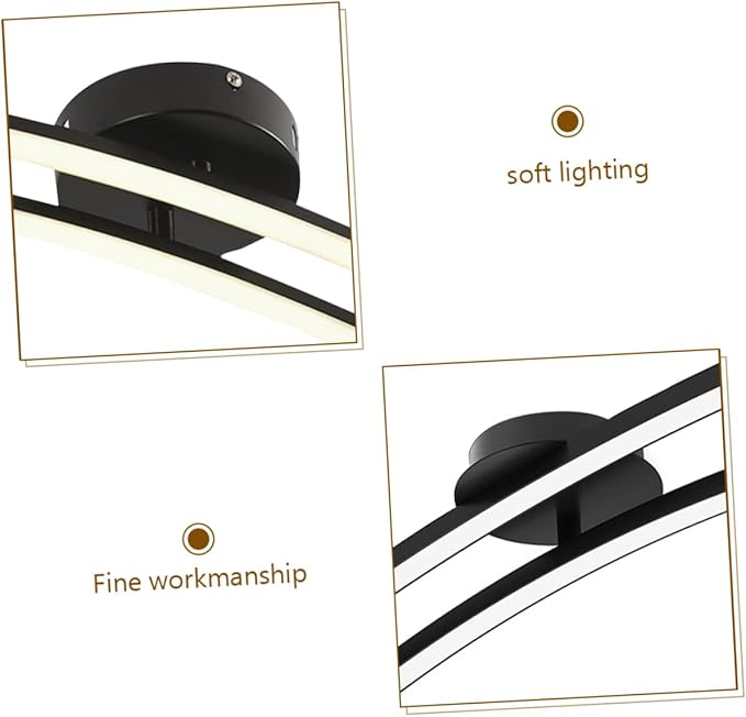 STOBOK Modern Minimalist Ceiling Light Fixture Warm Soft Glare Illumination for Living Bedroom Office Corridor Easy Installation Decorative Home