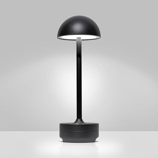 Cordless Table Lamp Rechargeable - LED Table Light Outdoor - 5000mAh Battery Operated Portable Touch Dimmable Lamps for Restaurant Patio Dining Room (Black-1)
