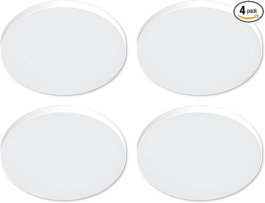 HALO SMX 6-Inch Edgeless Surface Mount LED Downlight w/Selectable Lumens, Color Temperatures, Dimming-Round, 4-Pack, SMX6RLSFSD2W-4PK