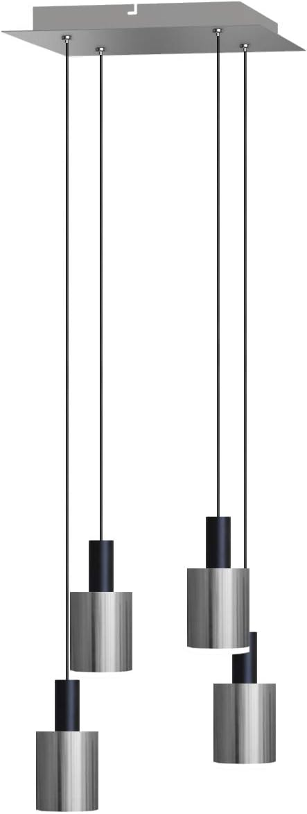 Virgo 4 Mini Pendant Lighting Black-Nickel - LED Hanging Light Fixture for Kitchen Island, Bar, Foyer - Cluster Pendants - Dimmable, Adjustable Wire, Lamp Bulb Included