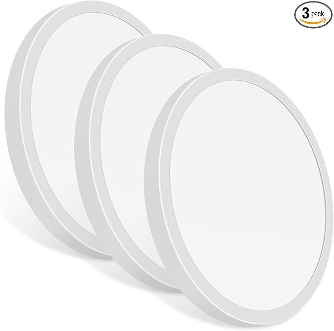 Energetic 5CCT Flush Mount Ceiling Light Fixtures, 26W LED Ceiling Lights for Bedroom, Kitchen, Bathroom, Hallway, 2700/3000/3500/4000/5000K, Super Slim, 11 Inch, White, 3 Pack