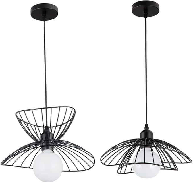 Retro Black Pendant Light Over Kitchen Island, Adjustable Modern Hanging Light Fixture,Industrial Pendant Lighting for Dining Room,Living Room,Bedroom,Hallway,Kitchen,Bar,30cm