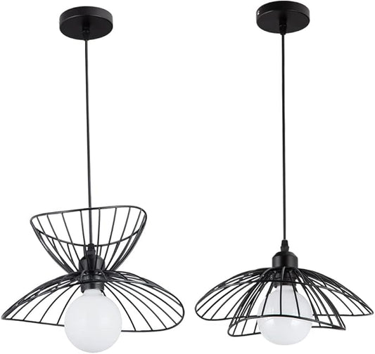 Retro Black Pendant Light Over Kitchen Island, Adjustable Modern Hanging Light Fixture,Industrial Pendant Lighting for Dining Room,Living Room,Bedroom,Hallway,Kitchen,Bar,30cm