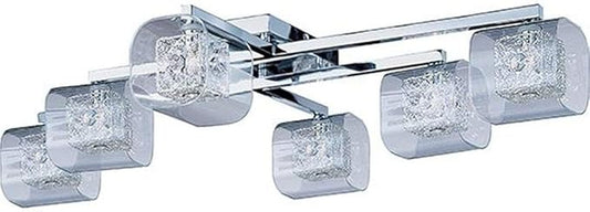 ET2 Lighting E22836-18SVPC Gem 6-Light Flush Mount with SV Shade