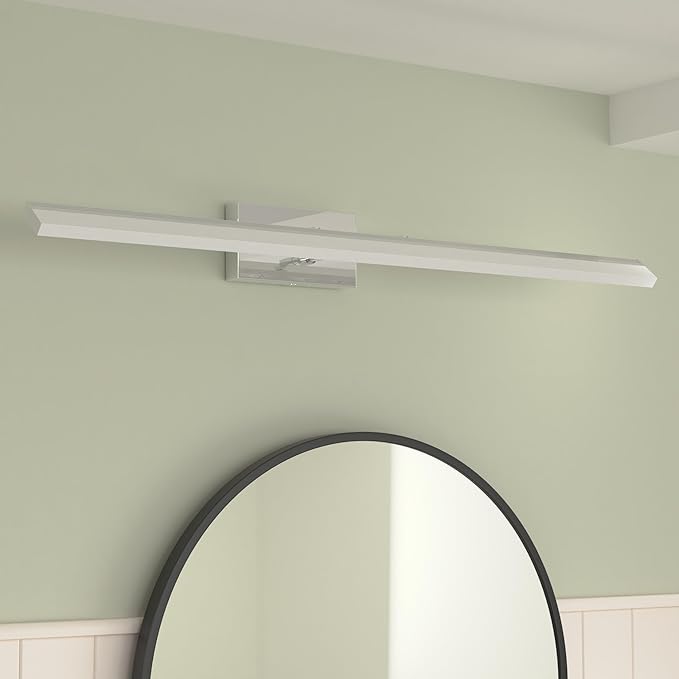 Aipsun 40in Dimmable Modern LED Vanity Lights for Bathroom Light Fixtures Over Mirror Chrome Modern Vanity Lighting(White Light)