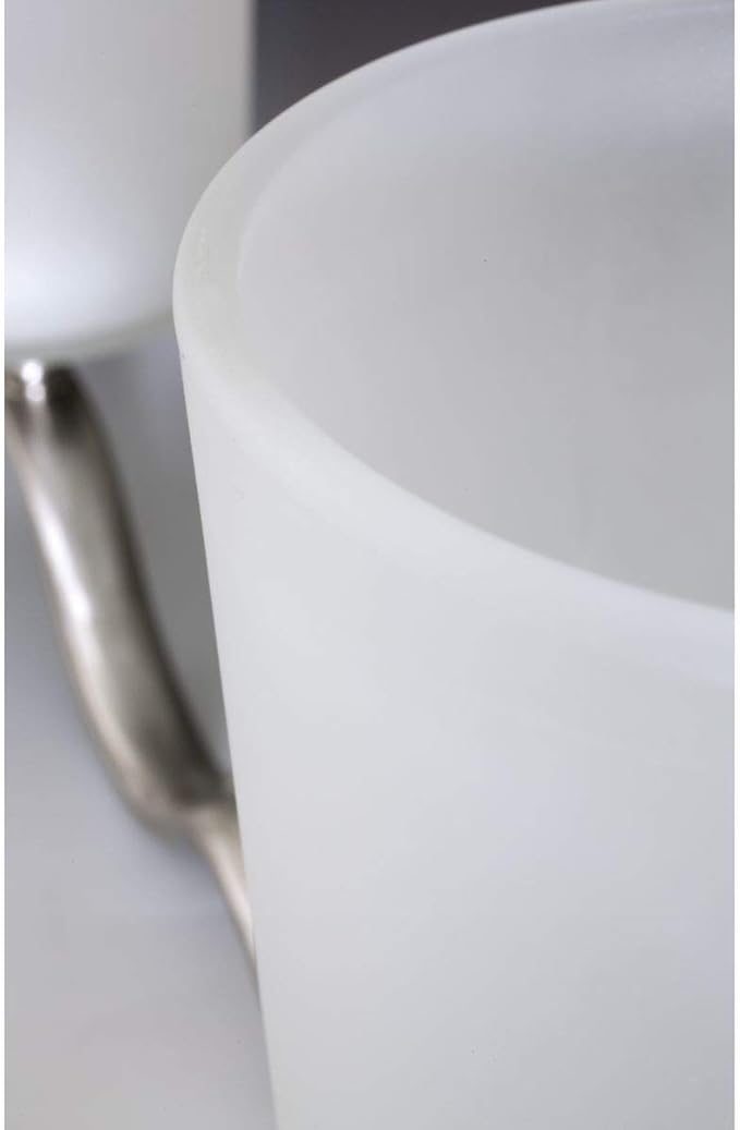 Inspire Collection 3-Light Etched Glass Traditional Bath Vanity Light Brushed Nickel