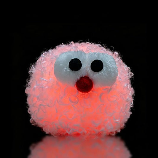 Plush Night Light Cute LED Table Lamp Cozy Dimmable Nightlight Rechargeable Bedside Lamp Funny Desk Decor Lamp for Halloween Christmas Birthday Gift (Red)