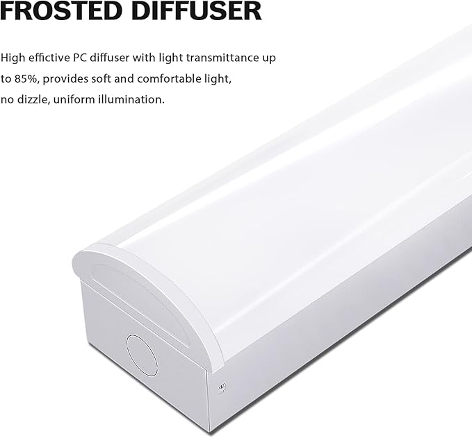 ANTLUX 110W LED Linear Strip Lights 8FT LED Shop Lights, 12000 Lumens, 5000K, 8 Foot Garage Light, Surface Mount and Hanging Ceiling Lighting Fixture, Fluorescent Tube Replacement, 4 Pack