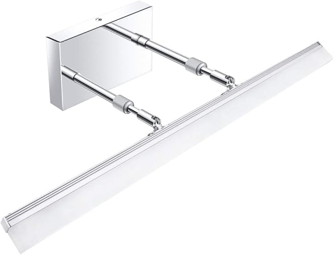 Aipsun 24 inch Modern LED Vanity Lights Adjustable Bathroom Vanity Light Fixtures Chrome Bathroom Light Fixture Over Mirror 5500K