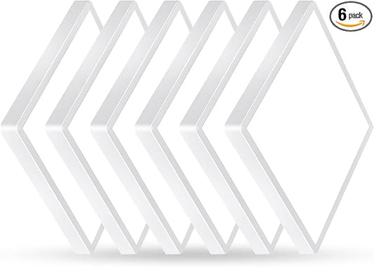 12 Inch 6PK Square LED Flush Mount Ceiling Light, 24W, 2500LM, 3000K/4000K/6000K CCT Selectable, LED Flat Panel Low Profile Ceiling Light Fitures for Hallway, Kitchen, Bedroom, Laundry Room