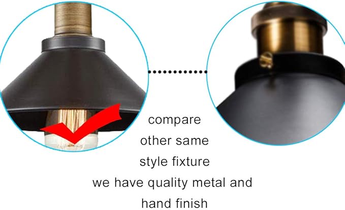 CLAXY Farmhouse mini Pendant Light Adjustable Bronze Hanging Pendant Lighting for Kitchen Bar Restaurant Bedroom-3 Pack
