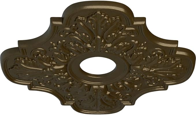 Ekena Millwork CM17PEBRSDecorative Ceiling Medallions Modeled After Original Historical Patterns & Designs, Brass