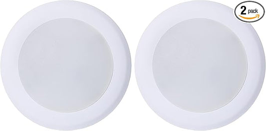 TOPELER 6 Inch LED Disk Light, 15W Dimmable Low Profile Recessed Disc Downlight, Metal Baffle Trim Light Fixture for Home Improve, 1000Lm 4000K Cool White, ETL Listed (Pack of 2)