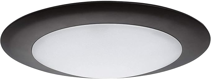 LUNABODE 7.5" Dimmable Flush Mount Ceiling Light - Pack of 6 | 16.5W, 4000K, Bronze Trim | Stylish LED Fixture for Hallway/Kitchen/Bathroom Disc Light (Natural White)