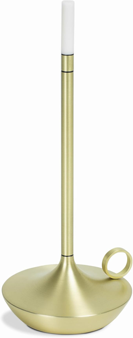 Graypants Wick Portable LED Lamp (Brass, Classic)
