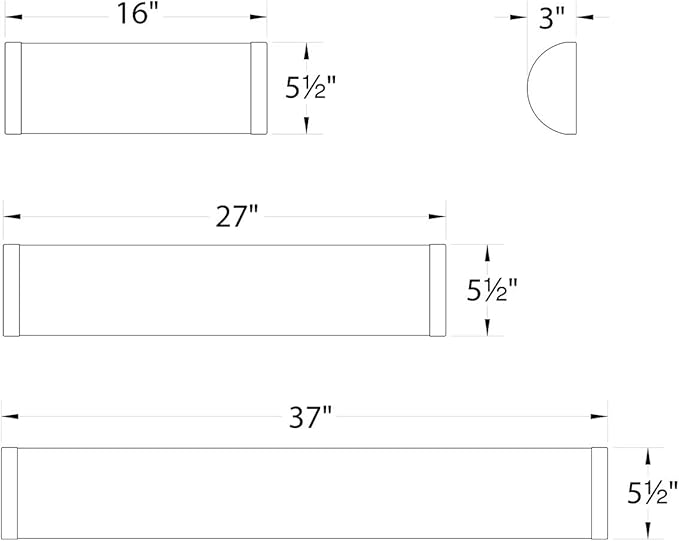 WAC Lighting, Fuse 37in LED Energy Star Bathroom Vanity & Wall Light 3000K in Brushed Nickel
