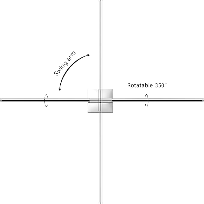 JONATHAN Y 32" Chrome Modern Dimmable Integrated LED Wall Sconce, Minimalist Adjustable Metal Vanity Light for Bathroom Mirror, Bedroom, Hallway, 3000K, ETL Listed (JYL7040A)