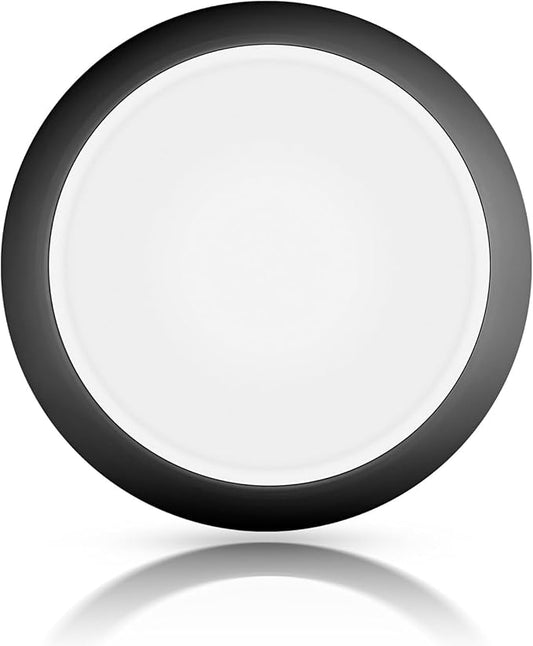 ECOELER 8 inch Black Flush Mount Ceiling Light Fixture, Round Aluminum Trim LED Disk Light, 30W 3000K Warm White, Dimmable 2000LM Ultra-Thin LED Disc Light with ETL & FCC Listed