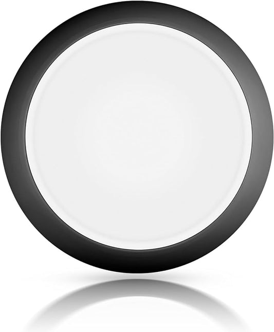 ECOELER 8 Inch Round Flush Mount Ceiling Light, Round Dimmable Lighting Fixture, 30W, 2000 Lumens, 5000K, Day Light, Aluminum Baffle Trim, Black, ETL Listed