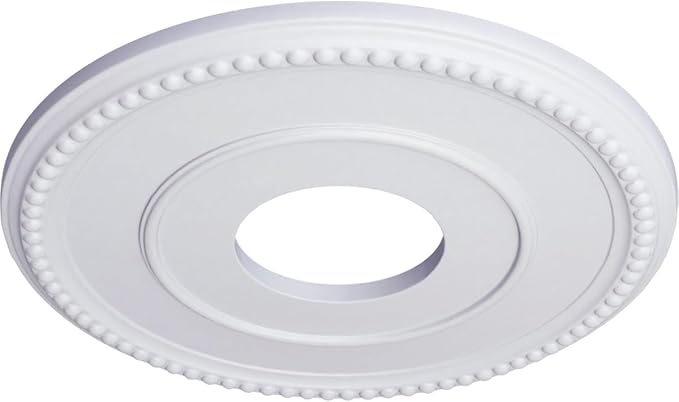 Ekena Millwork CM12BR Bradford Ceiling Medallion, 12 1/2"OD x 3 7/8"ID x 3/4"P (Fits Canopies up to 6 5/8"), Primed