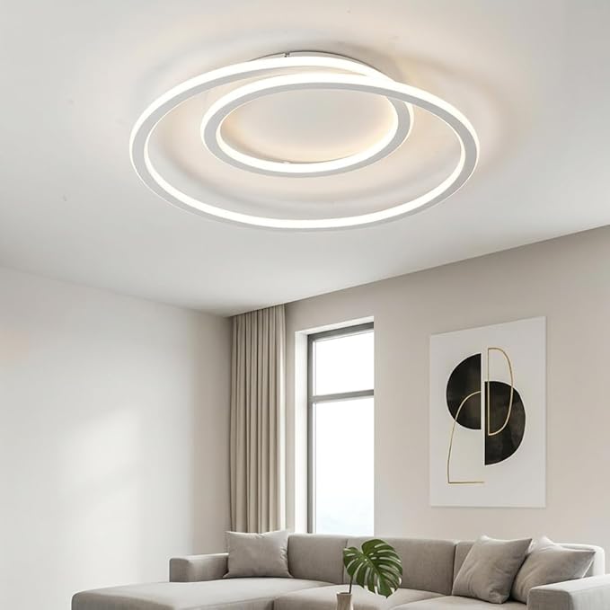 Modern Round LED Ceiling Light Fixture, 40 cm, Natural White LED Ceiling Lamp, 4000 K, LED Ceiling Lights for Living Room, Bedroom, Office – 68 W