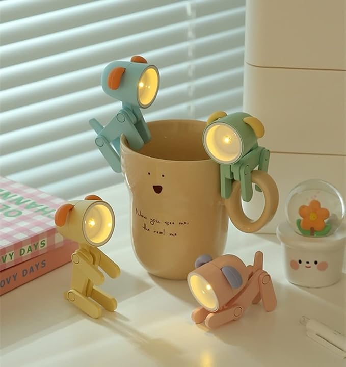 Cute Night Light for Kids, Mini Led Table Desk Lamp, Decorative Lamp Indoor Nightstand, Animal Pet Nightlights, Christmas Decorate Birthday Gifts for Children, Students (Dog 3 Colors-B)