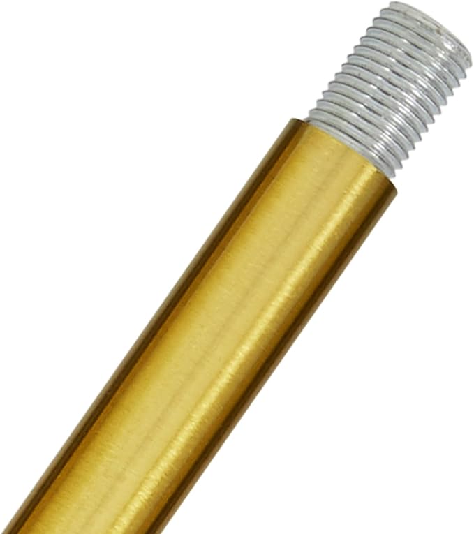 M10 Threaded Extension Rod with Sloped Ceiling Adapter Kits for Pendant Light, Island Lighting, Brass