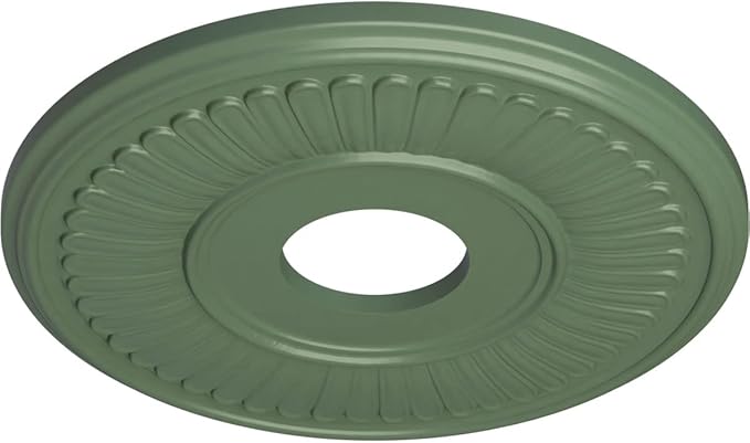 15 3/4"OD x 3 7/8"ID x 3/4"P Berkshire Ceiling Medallion (Fits Canopies up to 7"), Hand-Painted Athenian Green