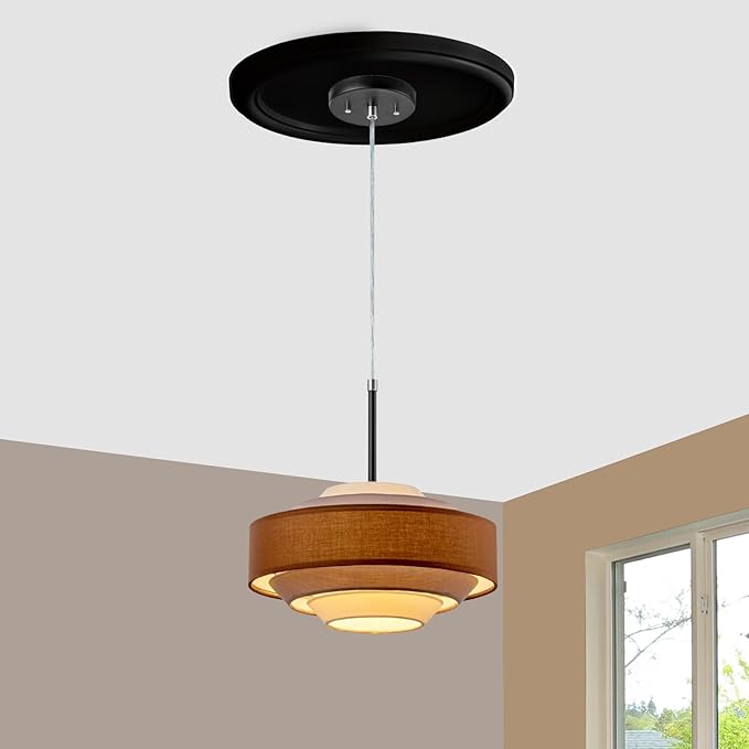 EIFHYT Molded Nylon Ceiling Medallion for Light Fixtures and Ceiling Fans 13"OD x 4"ID x 1-1/8"P (Fits Canopies up to 10-1/4") Black