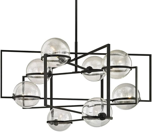 Troy Lighting F6228 Elliot Eight Light Pendant, Textured Black