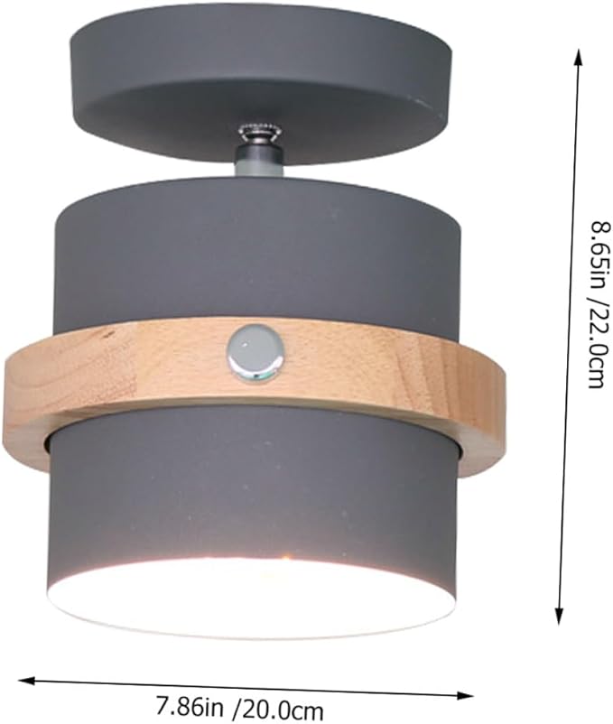 Uonlytech Minimalist Wooden LED Ceiling Light White Light Energy-Saving Corridor Lamp for Bedroom Living Study Home Decor