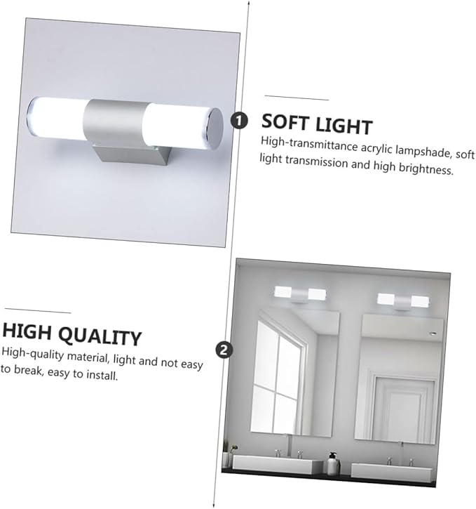 Modern Led Wall Light with High-Transmittance Shade Simple Design Home Lamp for Garden and Indoor Use Body Easy to Install