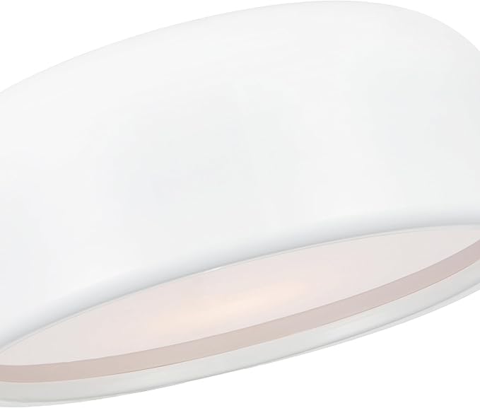 CWI Lighting 19" White Flush Mount Light for Bedroom, Hallway – 3-Light Modern Design with E26 Bulb Base – LED Compatible, Dome Shade – BACL Certified
