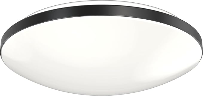 Juno 11 Inch Round LED Flush Mount Ceiling Light, Low Profile Modern Ceiling Light Fixture, Selectable 2700K/3000K/3500K/4000K/5000K Color Temperature, Dimmable, White (FMLR 11IN SWW5 90CRI WBT M4)