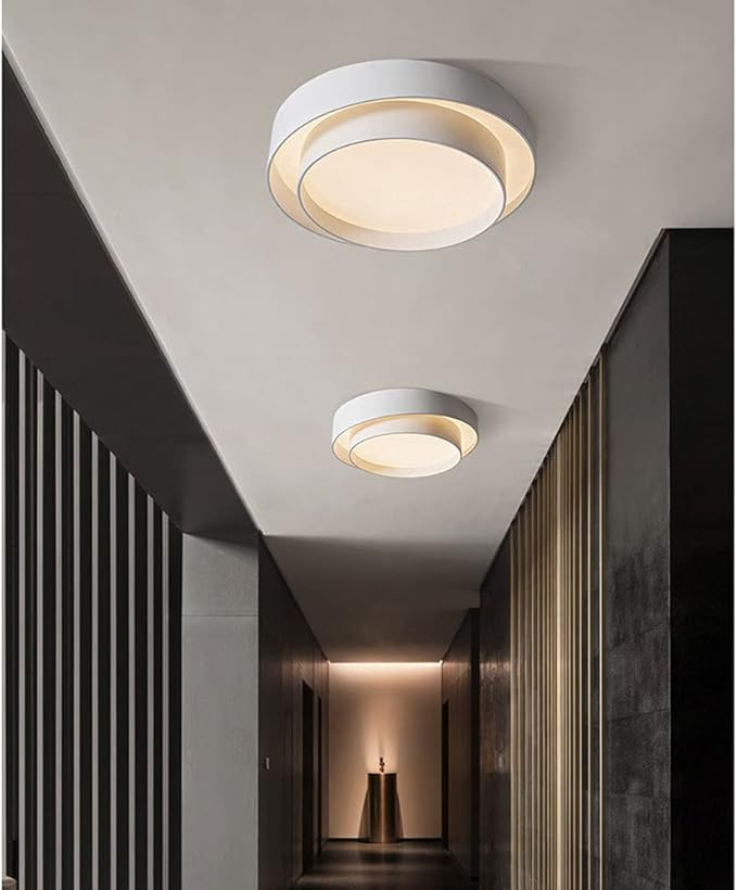Simple Style Ceiling Lamp Decorative LED Three-Color Dimming Close to Ceiling Light Flush Mount Lighting Fixture Bedroom Living Room Study Children's Lamp