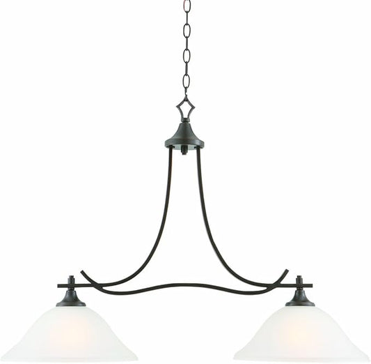 Design House 515817 Juneau 2 Light Pendant, Oil Rubbed Bronze